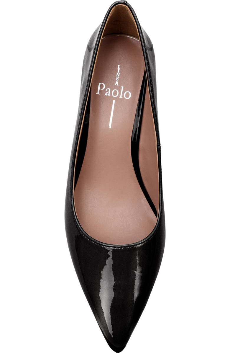 Linea Paolo Bilson Pointed Toe Pump, Alternate, color, Black Patent