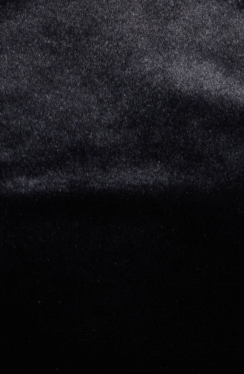 Eliza J Rhinestone Detail Velvet Sheath Gown, Alternate, color, Black