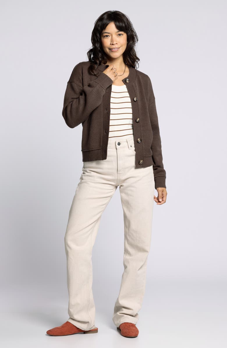 Thread & Supply Eliza Cardigan, Alternate, color, Brown Melange