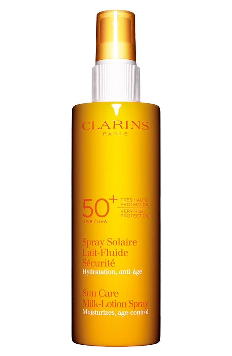 Clarins Sun Care Milk-Lotion Spray SPF 50+, Main, color, 