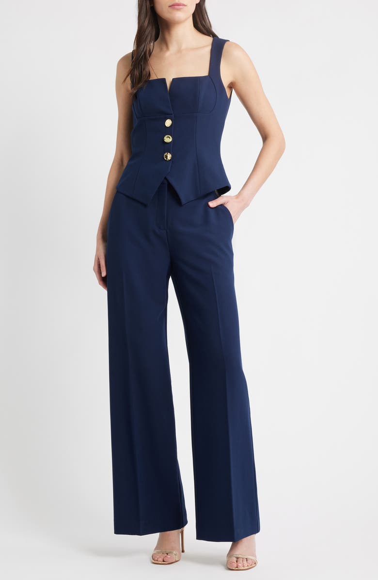 Black Halo Lucian Jumpsuit, Main, color, Navy