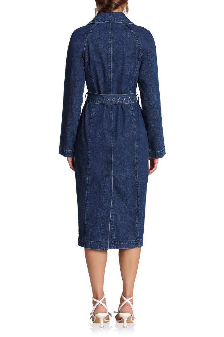 Denim Trench Coat, Alternate, color, SOLANO WASH