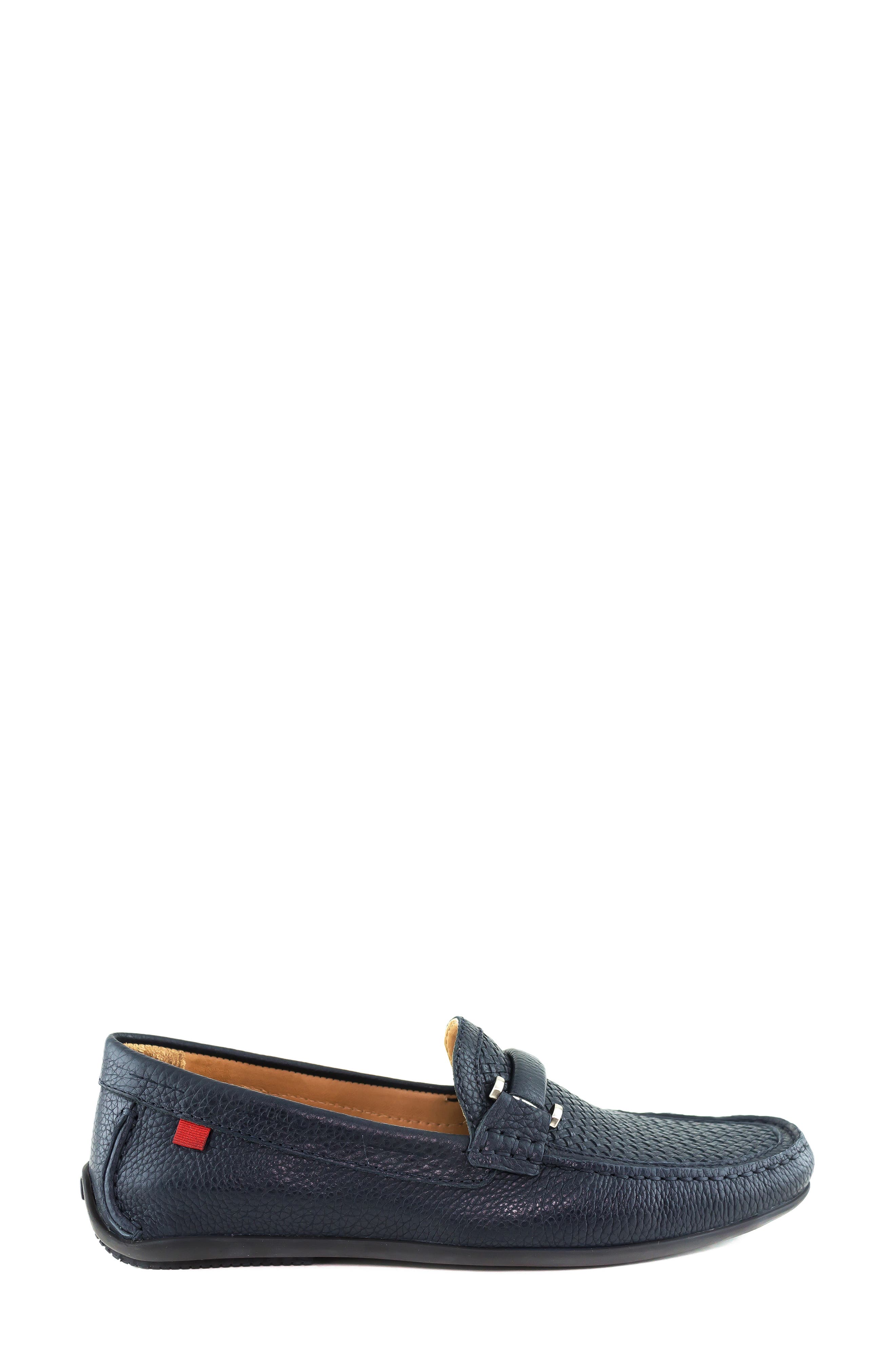 Bryant Park Leather Weave Driver Loafer, Alternate, color, NAVY GRAINY