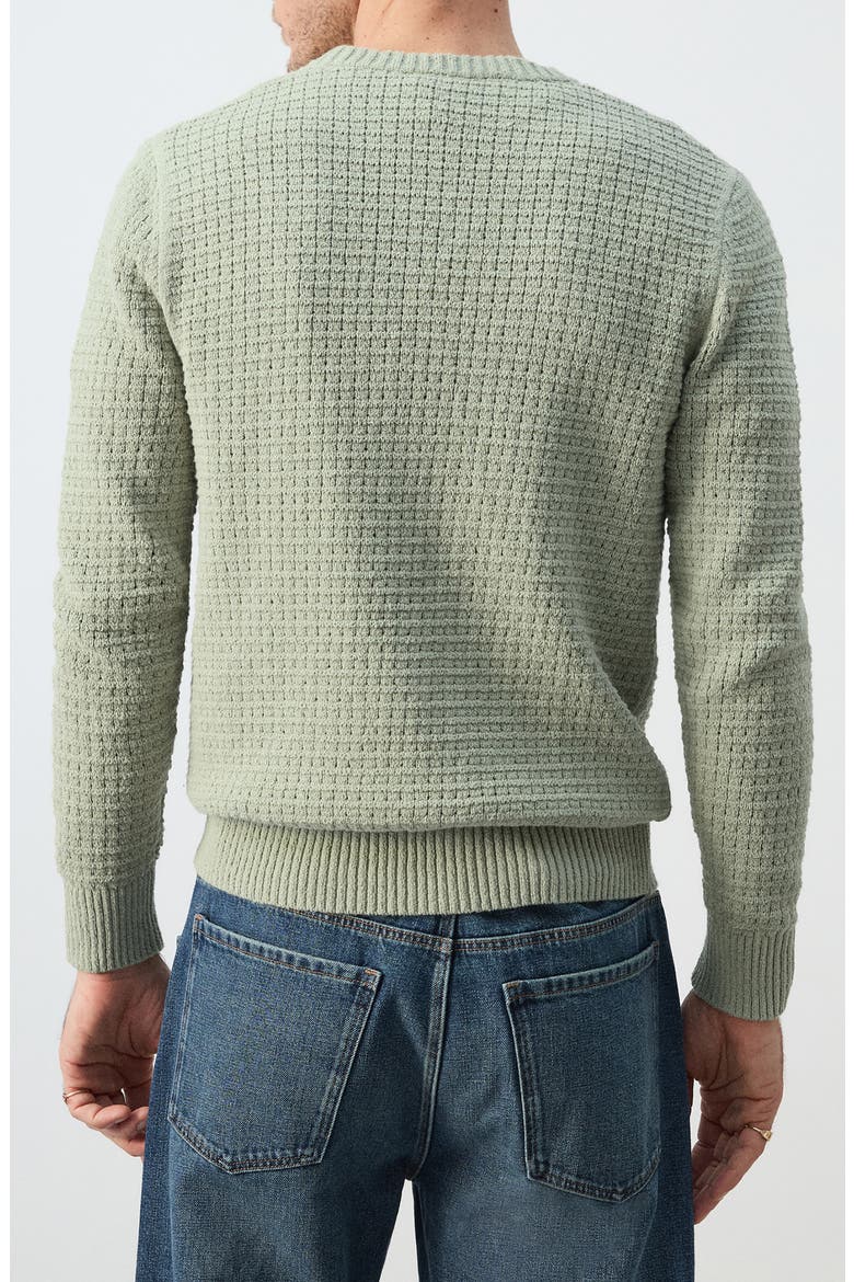 Crewneck Open Knit Sweater, Alternate, color, MINT GREEN