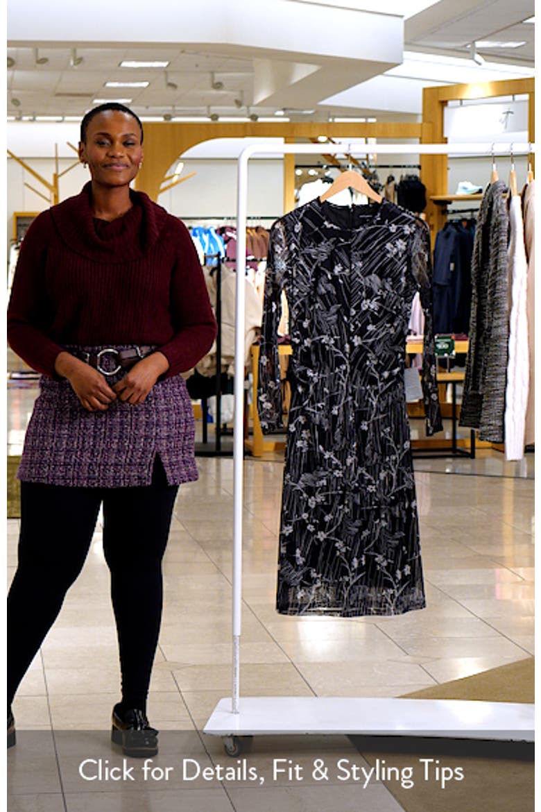 Long Sleeve Mesh Midi Dress video