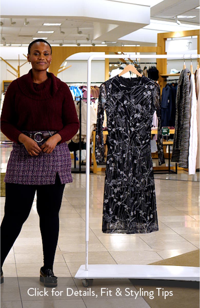 Long Sleeve Mesh Midi Dress, sales video thumbnail