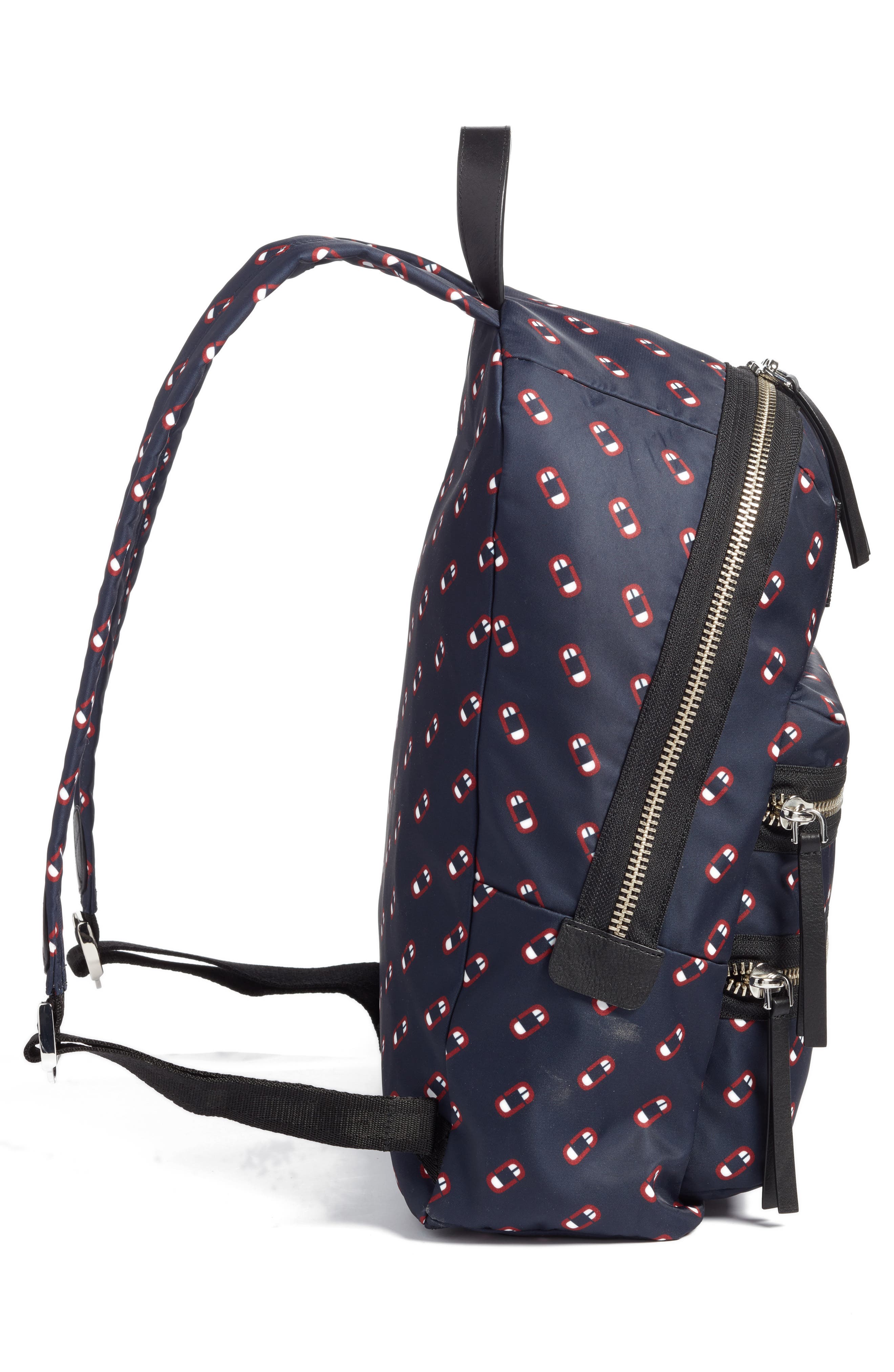 Marc Jacobs Logo Scream Biker Backpack, Alternate, color, 