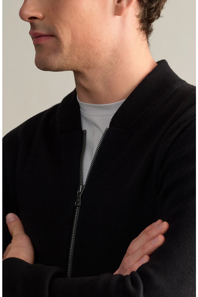 Navigator Knit Bomber, Alternate, color, BLACK