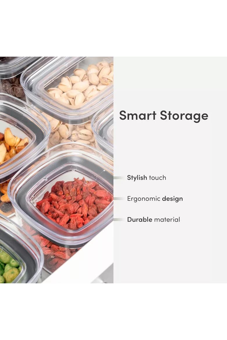 Clear Airtight Stackable Food Storage Container with Leak Proof Lid, Alternate, color, Clear