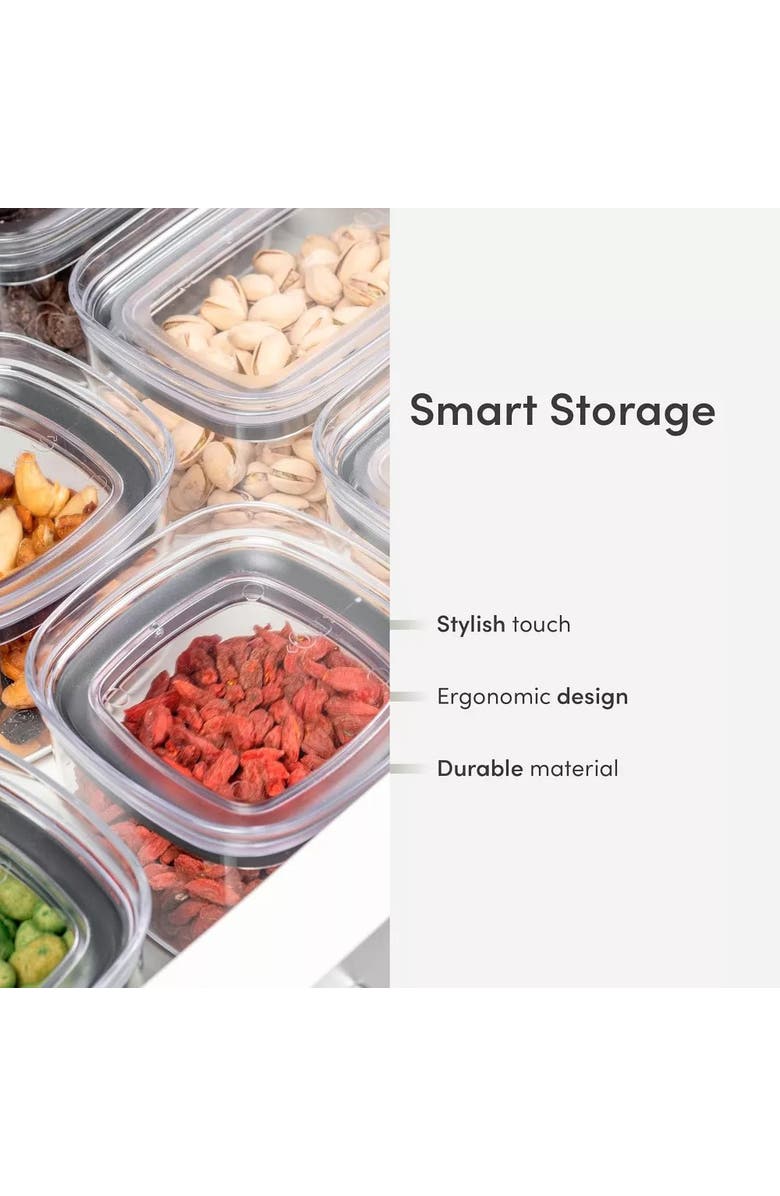 OU Clear Airtight Stackable Food Storage Container with Leak Proof Lid, Alternate, color, Clear