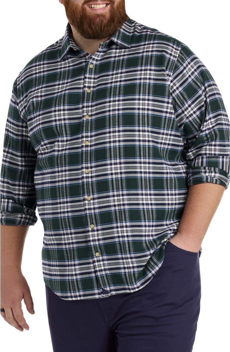 Untuckit Fit by Dxl Big & Tall Flannel Ray Sport Shirt, Main, color, 