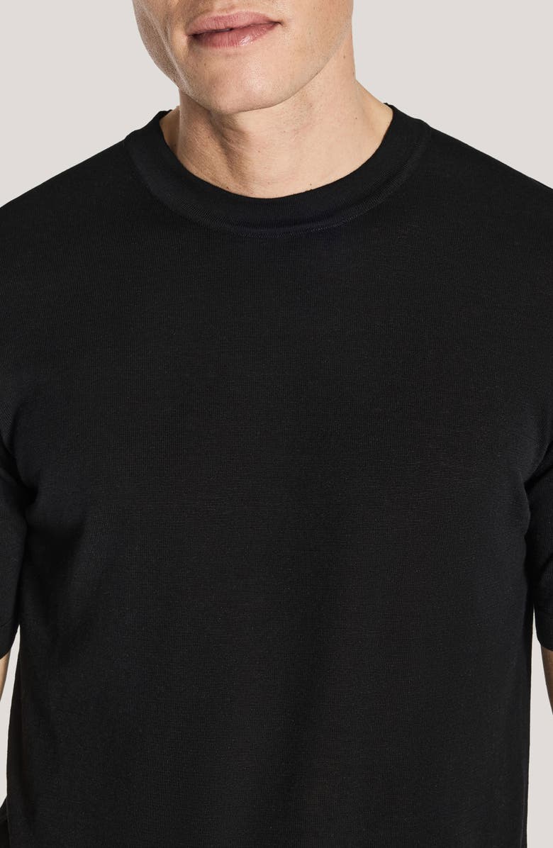 Jack Victor Wellington Cotton & Silk Crewneck T-Shirt, Alternate, color, Black