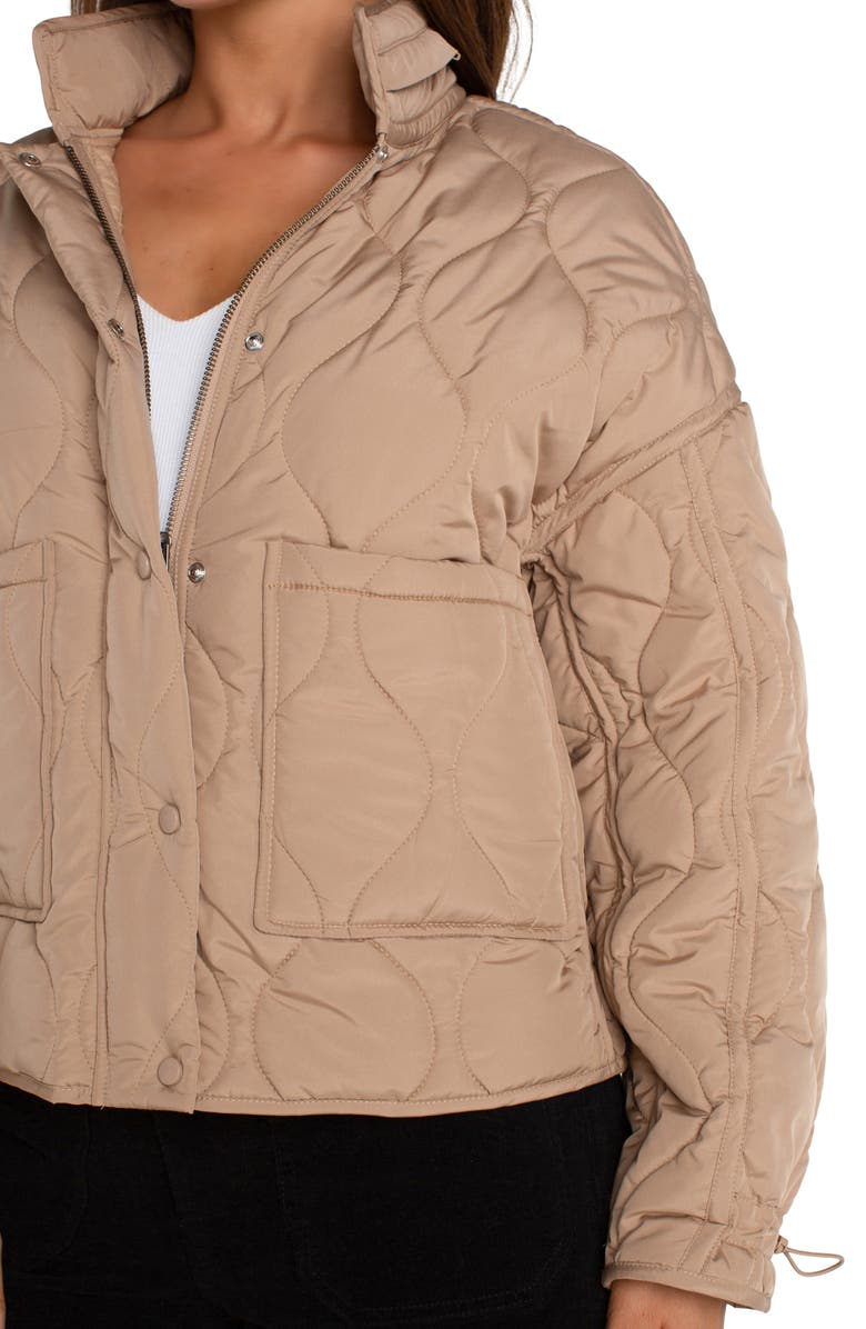 Liverpool Los Angeles Hooded Quilted Jacket, Alternate, color,
