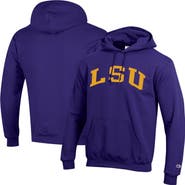 Champion Men's Champion Purple LSU Tigers Basic Arch Fleece Pullover Hoodie