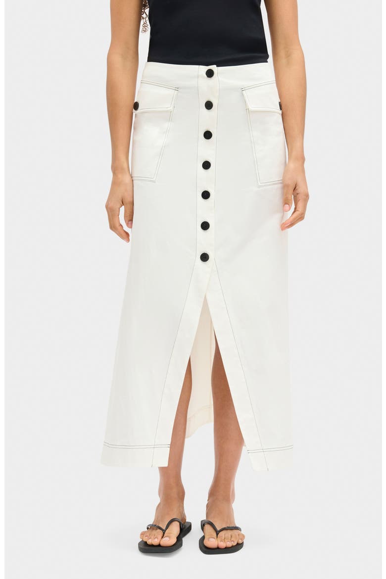 Robin Cotton Blend Skirt, Main, color, WHITE