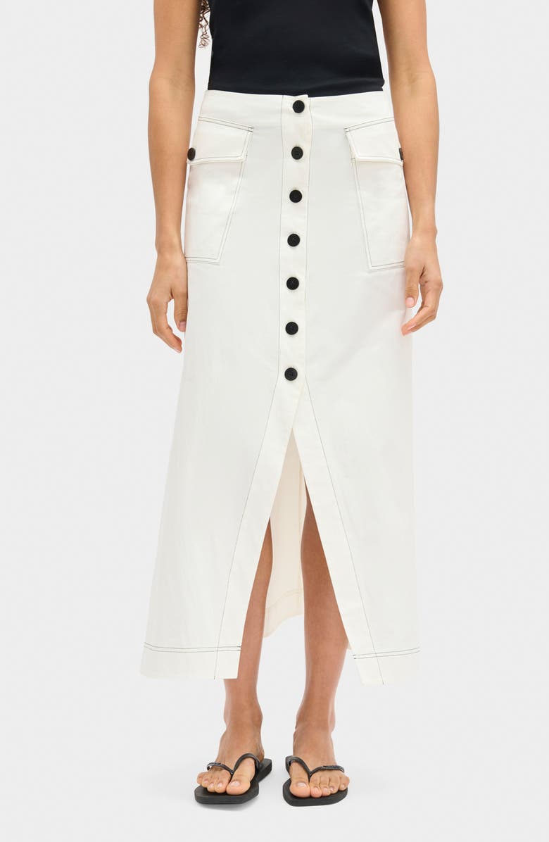 ALIGNE Robin Cotton Blend Skirt, Main, color, White