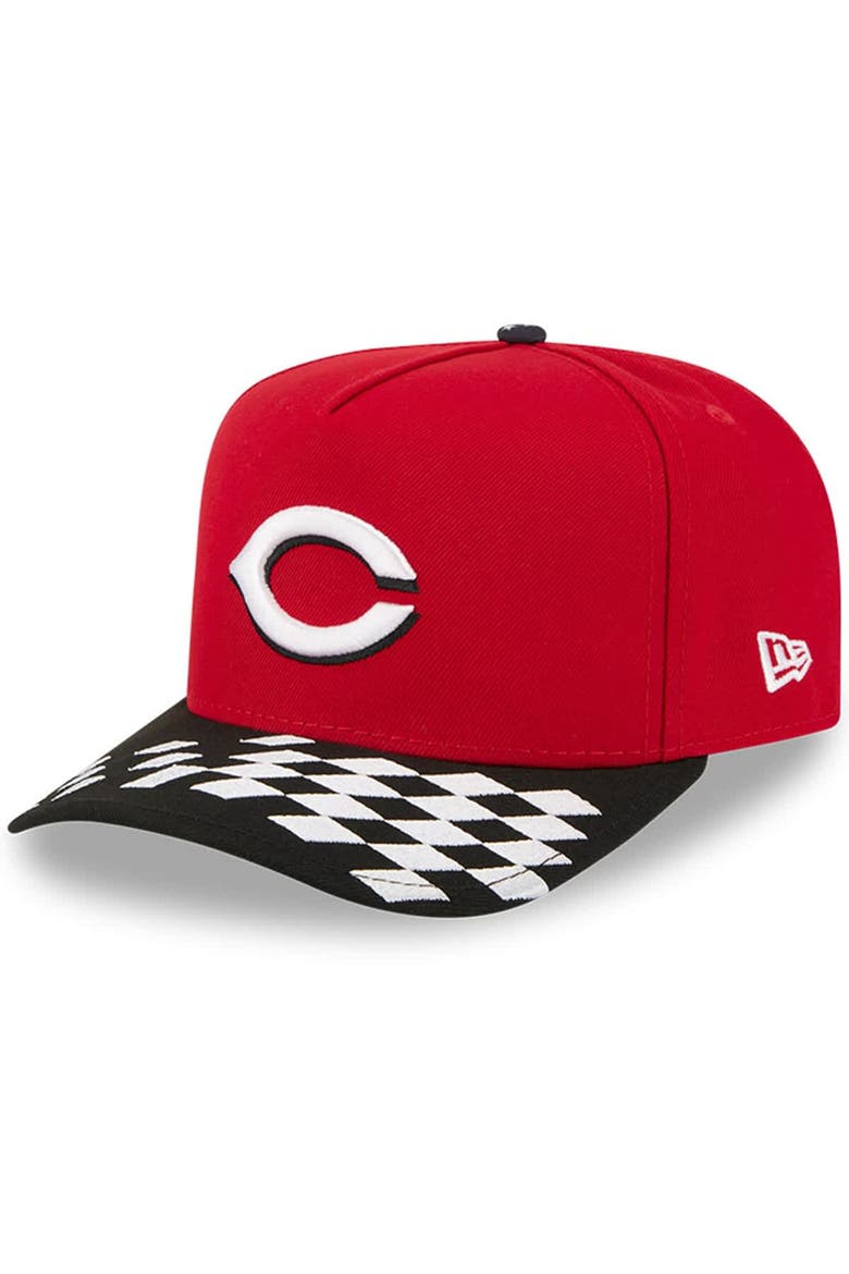 Men's New Era Red/Black Cincinnati Reds 2025 MLB Speedway Classic A-Frame 59FIFTY Fitted Hat, Alternate, color, Red