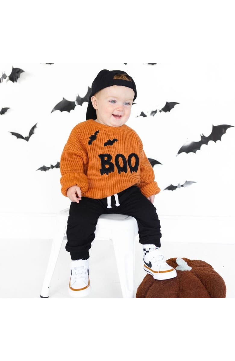 Sweet Wink Boo Drip Halloween Knit Sweater, Alternate, color, 