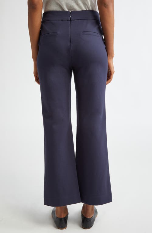 Staud Knack Ankle Wide Leg Pants In Blue