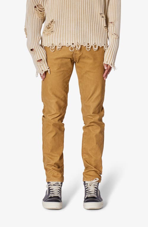 Mnml D700 Flocked Railroad Straight Leg Jeans In Brown