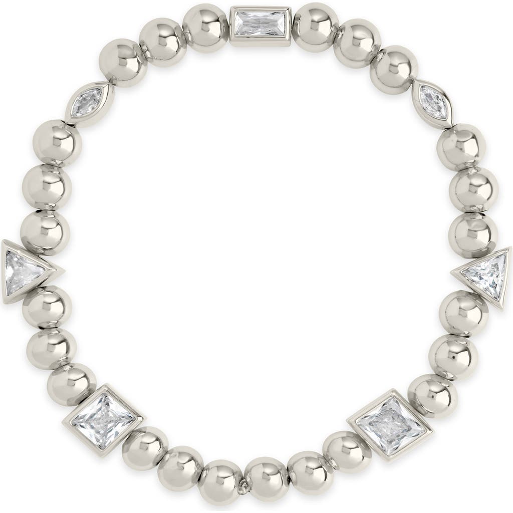 Sterling Forever Amaris Beaded Bracelet In Silver