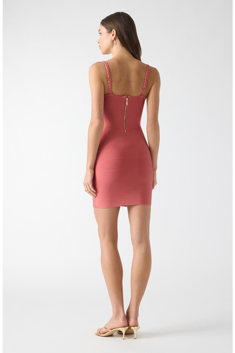 Gwen Bandage Minidress, Alternate, color, DARK RED