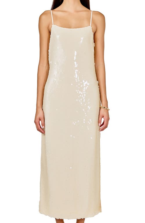 Endless Rose Sequin Slipdress In White