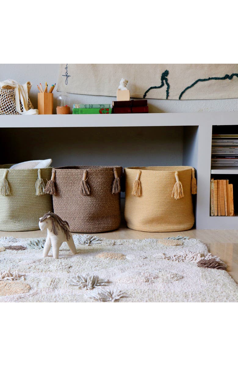 Lorena Canals Basket Woody, Alternate, color, Dk Honey, Lt Honey