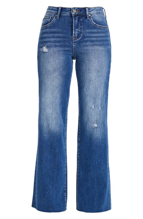 Bayeas Raw Hem High Waist Wide Leg Jeans In Brown