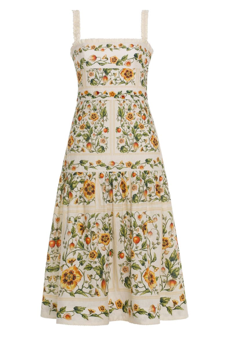 Níspero Uchuva Midi Dress, Main, color, Multi