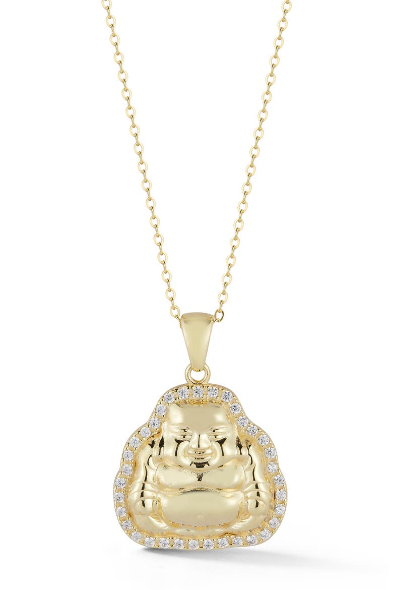 Buddha Pendant Necklace, Main, color, GOLD