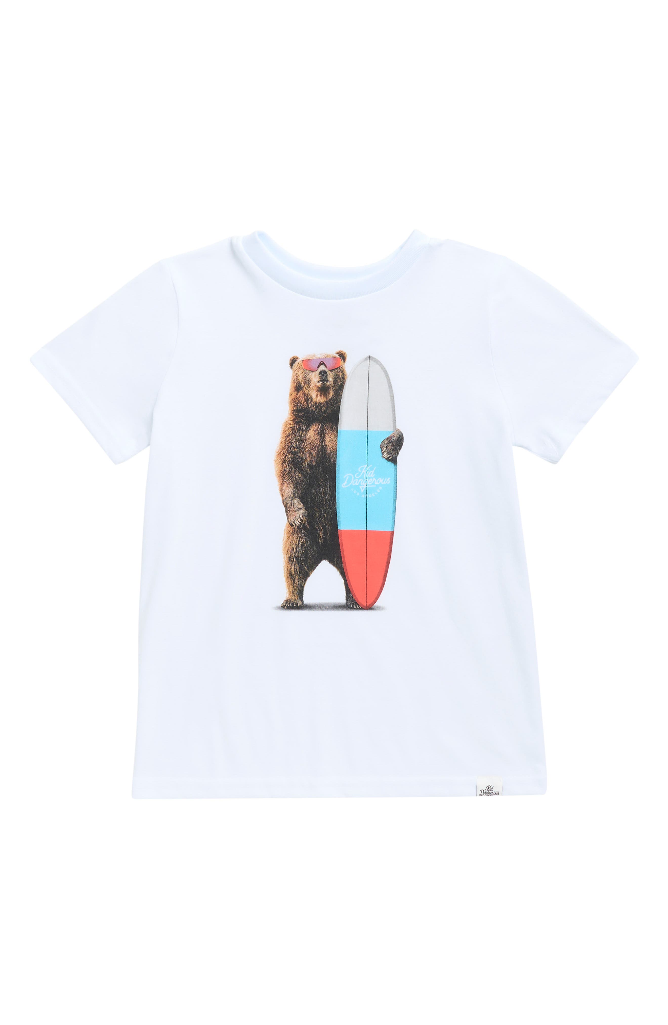 Kids' Grizzly Surfer Graphic T-Shirt