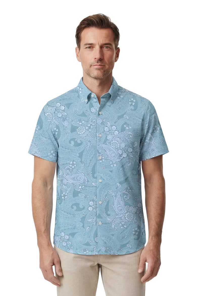 Paisley Explosion Mens Knit Shirt, Main, color, PAISLEY EXPLOSION TEAL