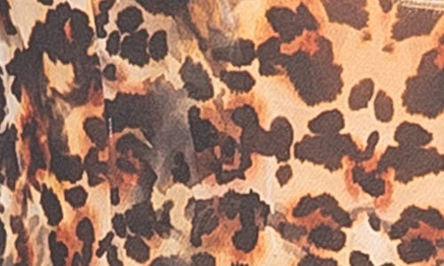 Alexia Admor Sabrina Leopard Faux Fur Notch Collar Blazer In Brown