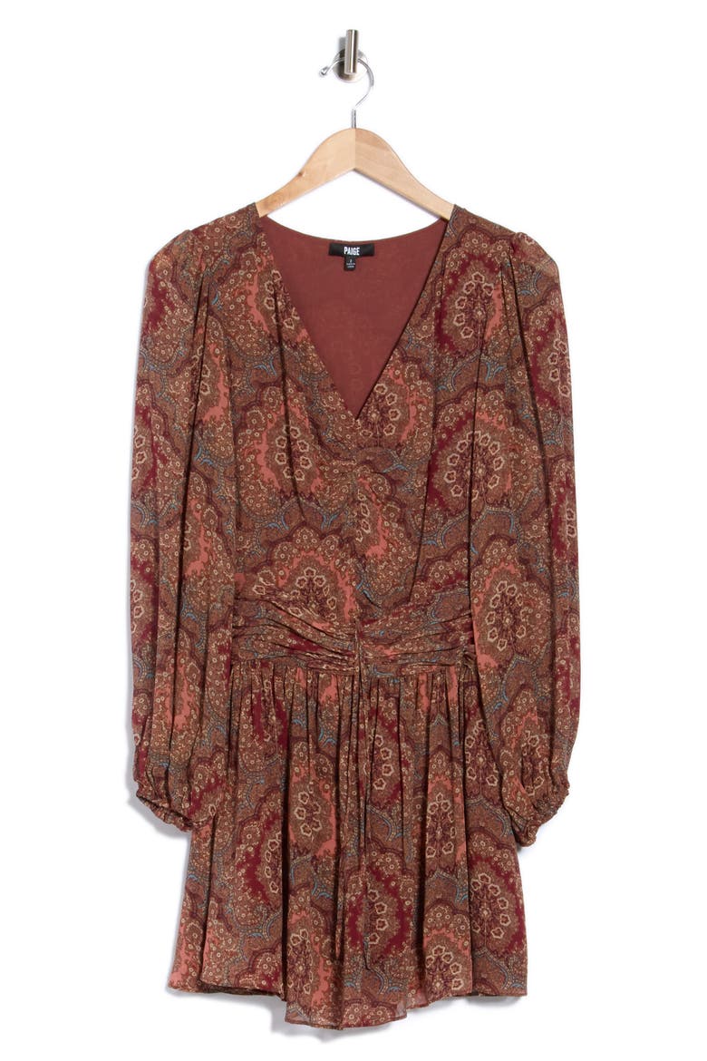 Lainey Silk Minidress, Alternate, color, SUNSET MULTI