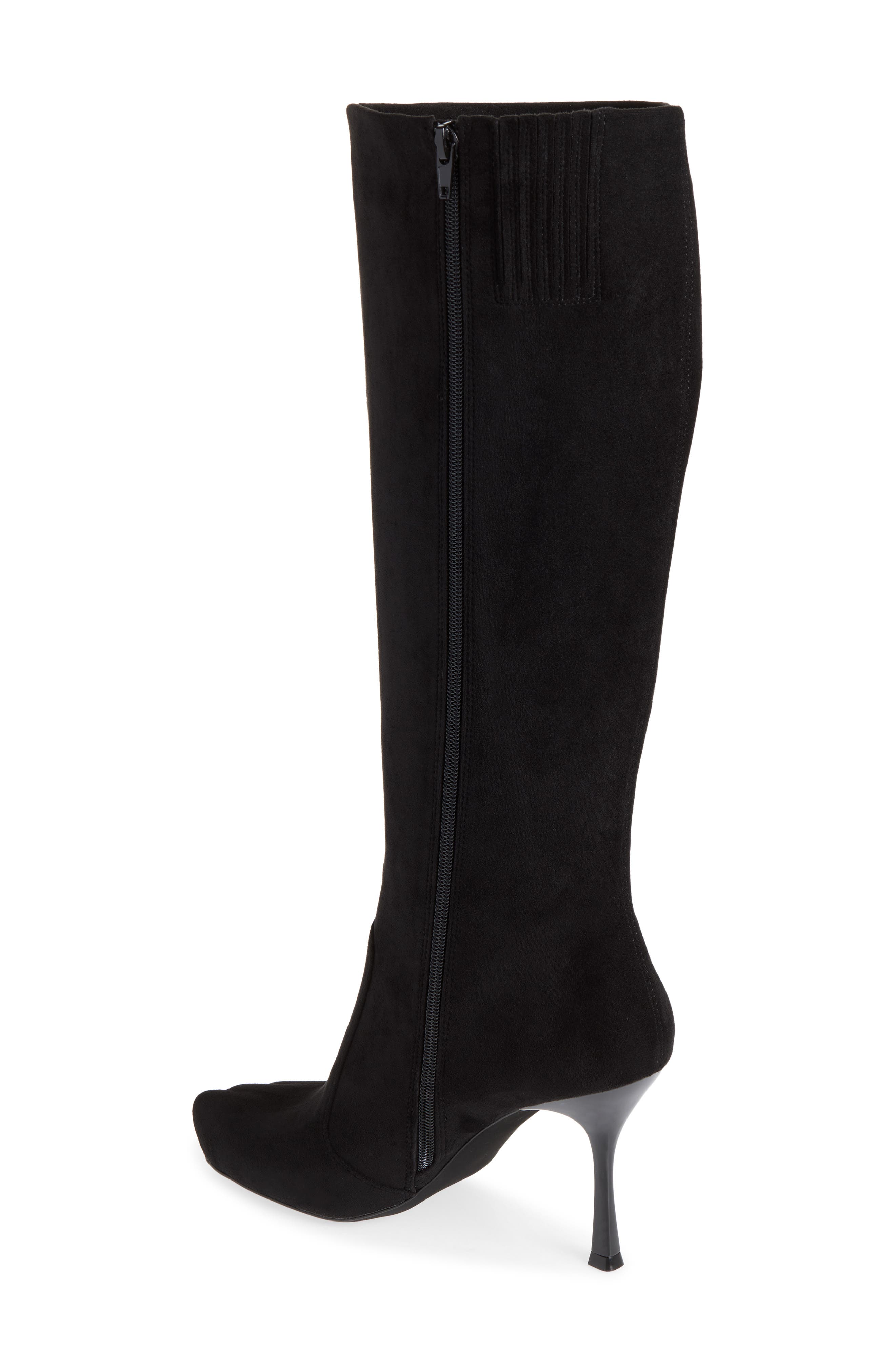Conform Embossed Toe Knee High Boot, Alternate, color, BLACK SUEDE