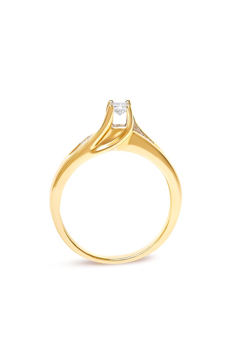 Haus of Brilliance 14K Yellow Gold 1/4 Cttw Princess Cut Diamond Engagement Ring, Alternate, color, Yellow Gold