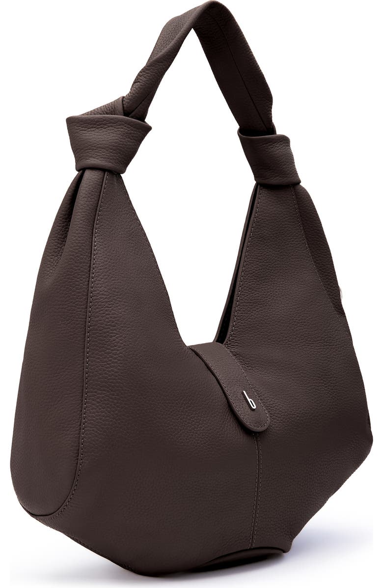 behno Nelli Pebble Leather Hobo Bag, Alternate, color, Cacao