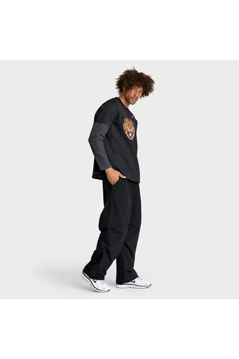 Men's Nike Black LSU Tigers 2025 Sideline Coach Performance Long Sleeve T-Shirt, Alternate, color, Black