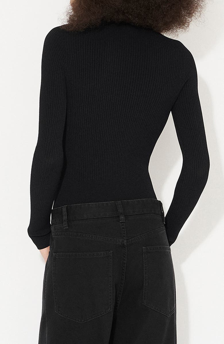 Alaïa High Neck Body, Alternate, color, Noir Alaia