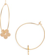 Kiara by Ki-Ele Daisy Flower Hoop Earrings