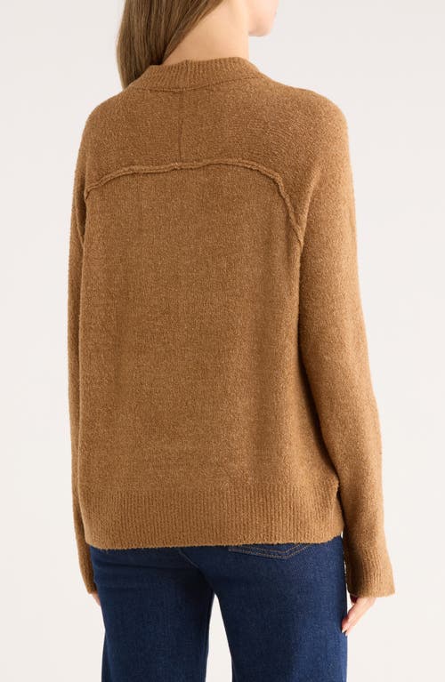 Melrose And Market Raglan Crewneck Sweater In Brown