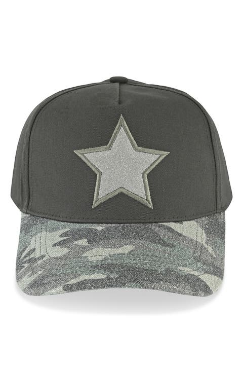 Embroidered Star Patch Baseball Cap