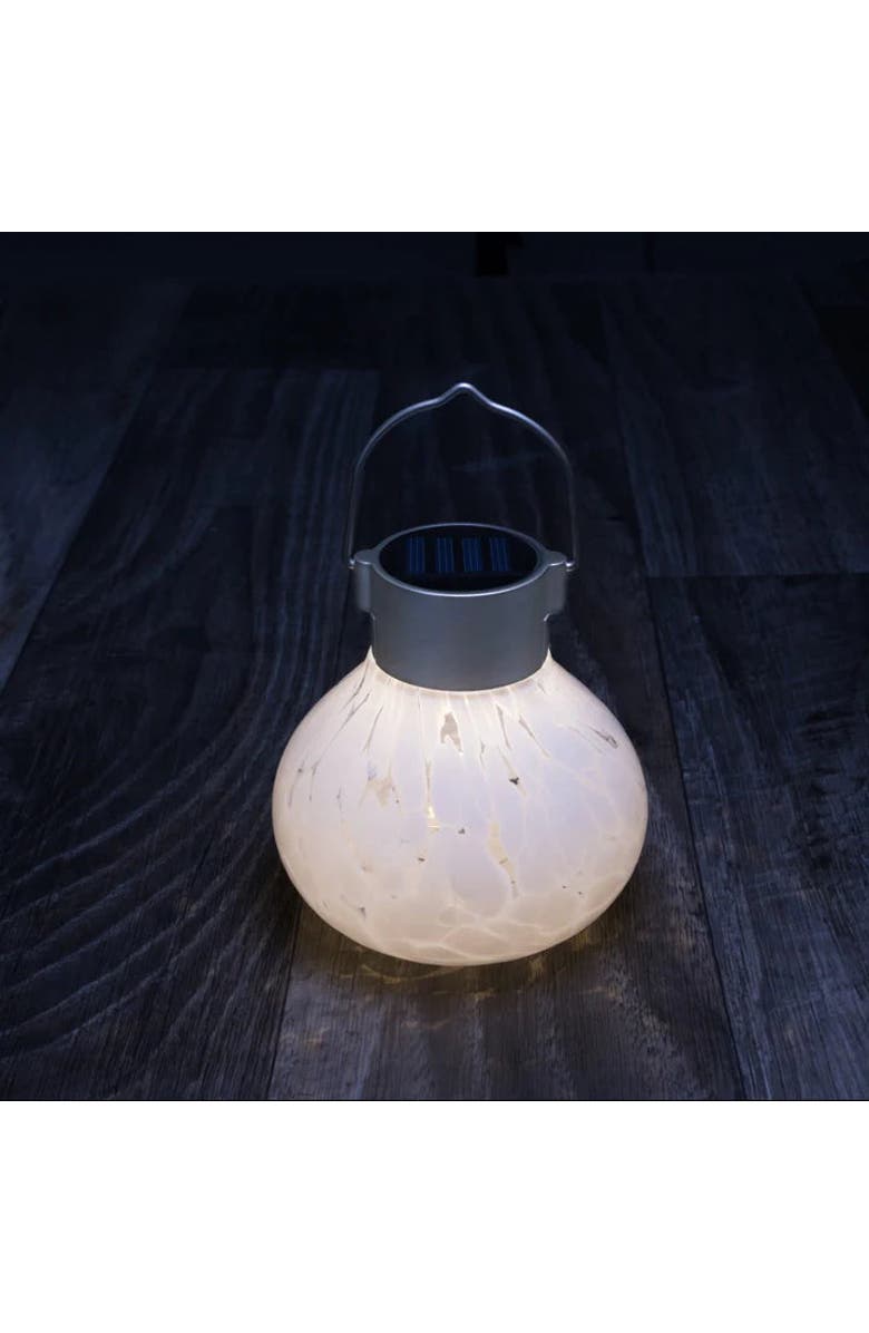 Allsop Home & Garden Solar Tea Lantern Handblown Glass 3-pack, Alternate, color, White