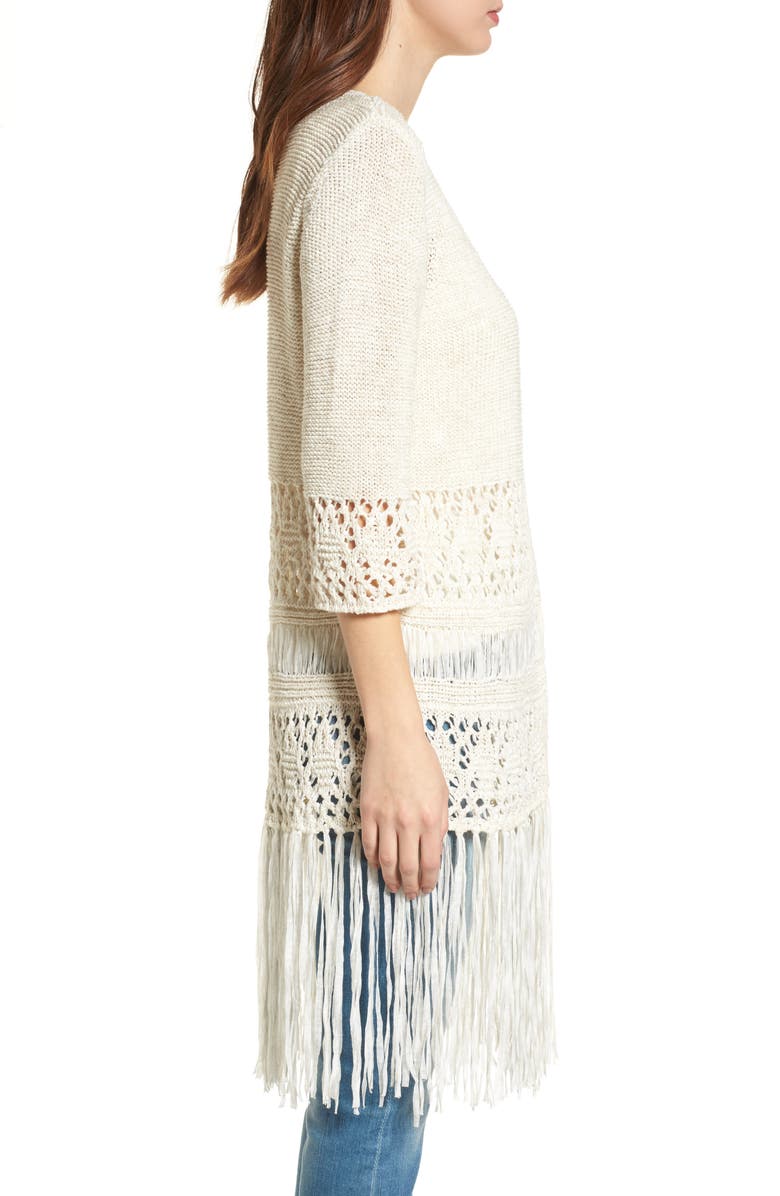 BLANKNYC Fringe Hem Cardigan, Alternate, color, 