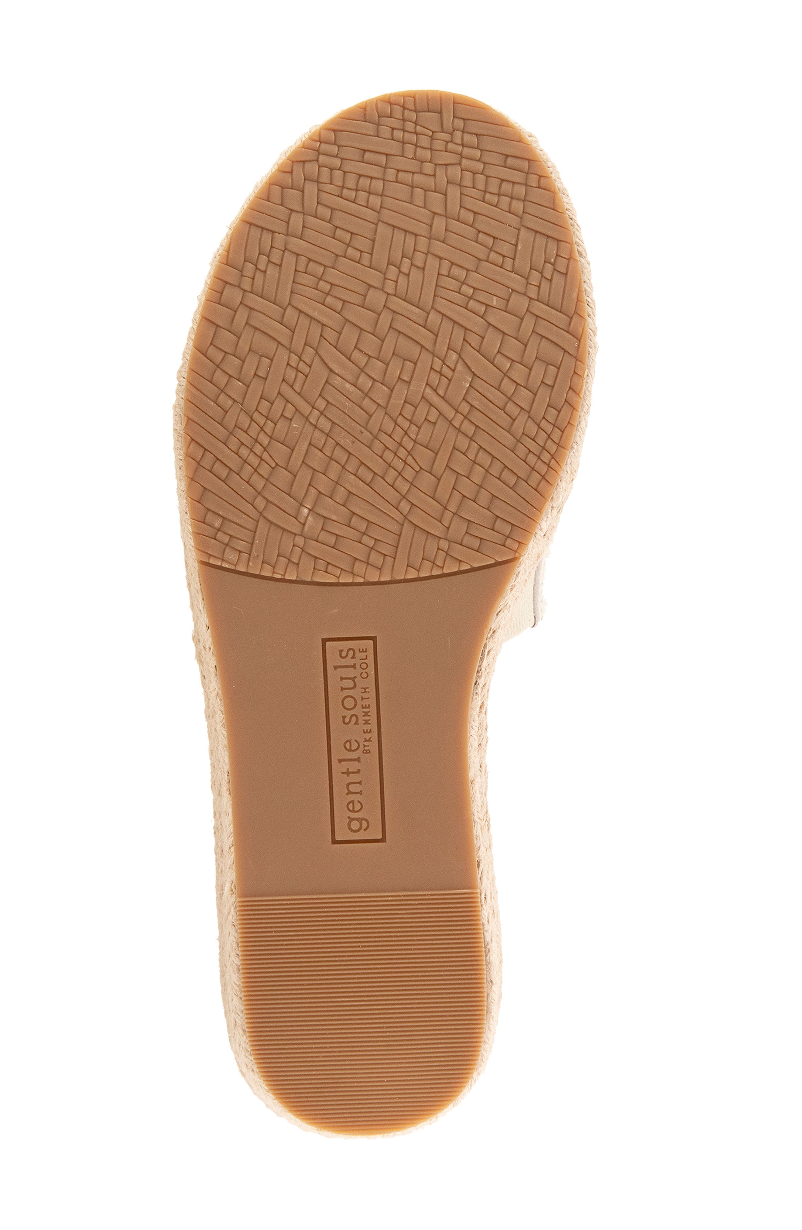 Vandy Perforated Platform Slide Sandal, Alternate, color, STONE LEATHER