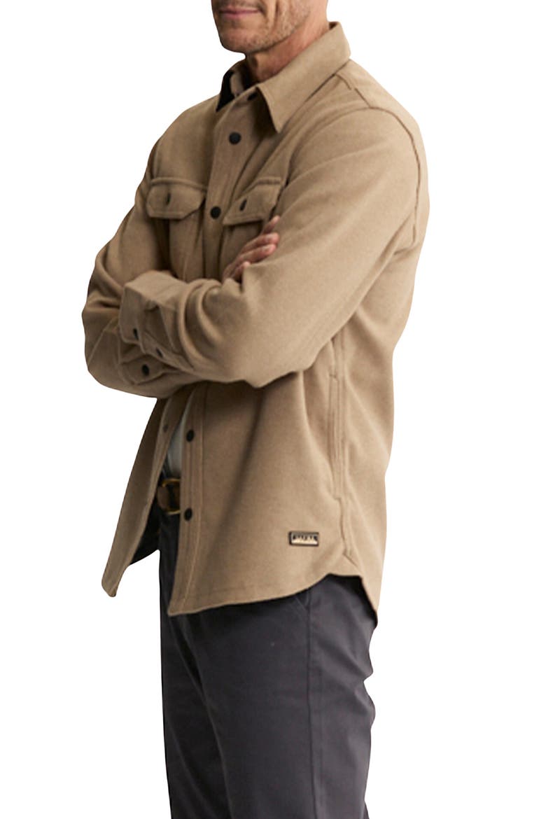 Knit Shirt Jacket, Alternate, color, KHAKI