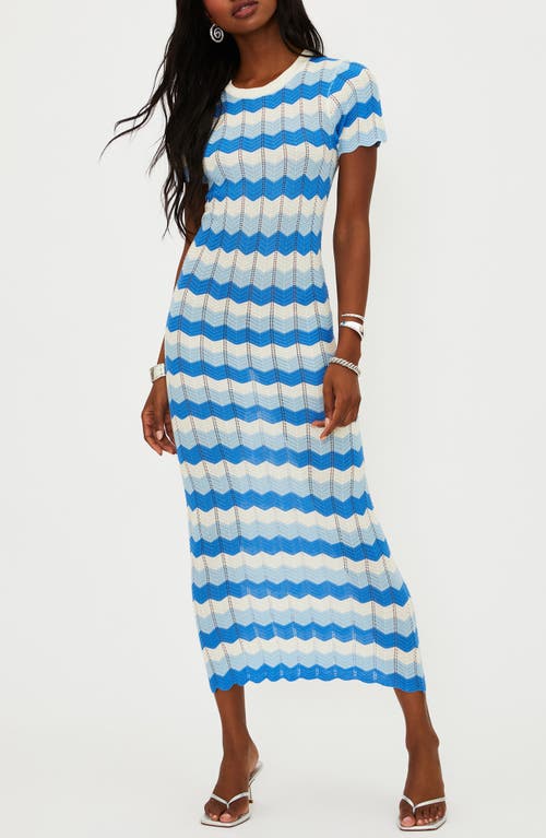 Beach Riot Emory Stripe Pointelle Knit Cover-up Maxi Dress In Multi