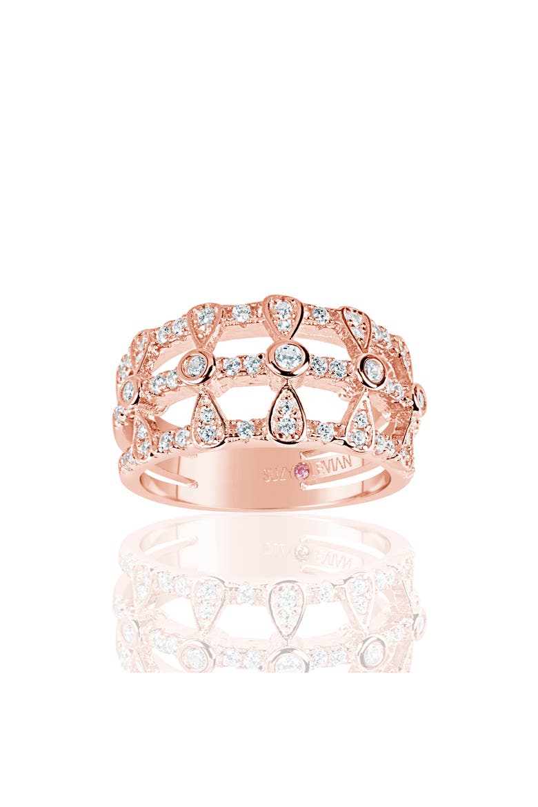 Three Row Multishape Ring, Main, color, ROSE