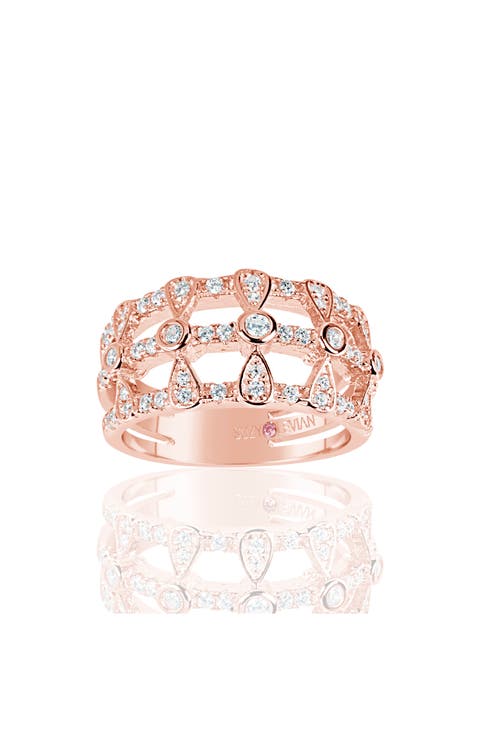 Three Row Multishape Ring